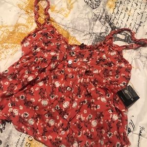 Flowery cute crop top